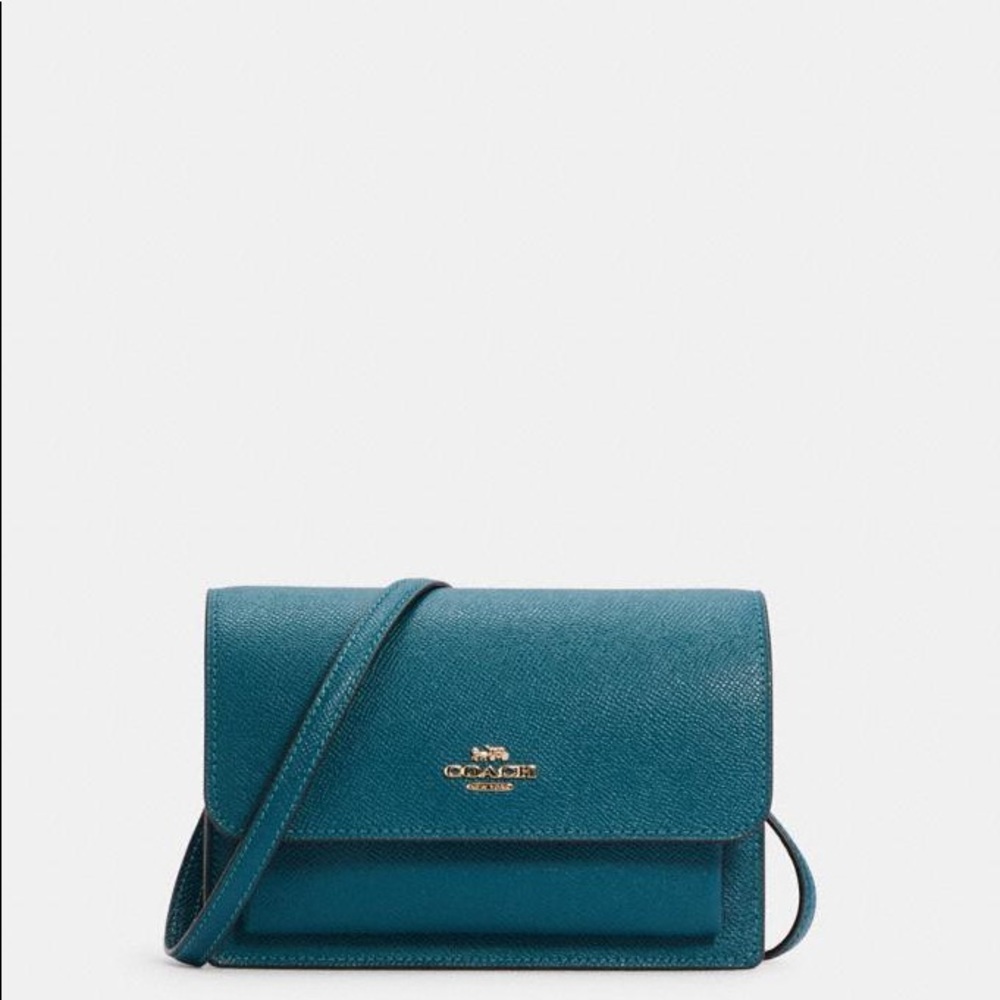 Coach Teal Crossbody Belt Bag 2 in 1